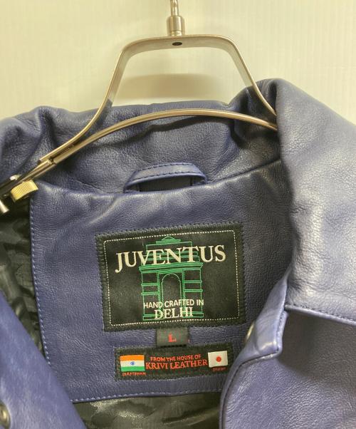 JUVENTUS（ユヴェントス）juventus (ユヴェントス) レザージャケット ネイビー サイズ:Lの古着・服飾アイテム