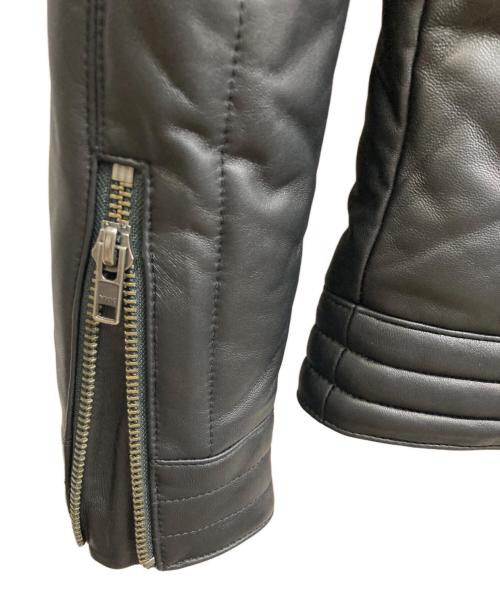 Liugoo Leathers（リューグーレザーズ）Liugoo Leathers (リューグーレザーズ) ダウンレザージャケット ブラック サイズ:Mの古着・服飾アイテム