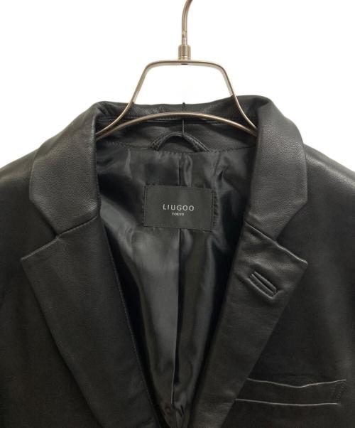 Liugoo Leathers（リューグーレザーズ）LIUGOO LEATHERS (リューグーレザーズ) レザーテーラードジャケット ブラック サイズ:Mの古着・服飾アイテム