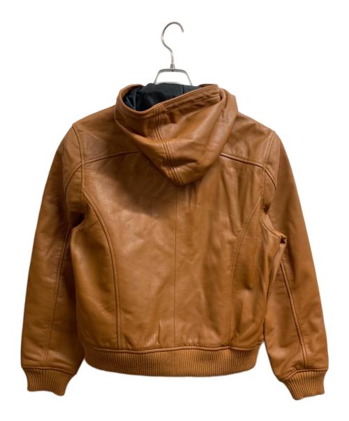 Liugoo Leathers（リューグーレザーズ）LIUGOO LEATHERS (リューグーレザーズ) レザーフーデッド ブラウン サイズ:XLの古着・服飾アイテム