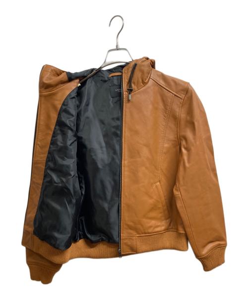 Liugoo Leathers（リューグーレザーズ）LIUGOO LEATHERS (リューグーレザーズ) レザーフーデッド ブラウン サイズ:XLの古着・服飾アイテム
