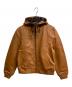 LIUGOO LEATHERS（リューグーレザーズ）の古着「レザーフーデッド」｜ブラウン