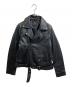 LIUGOO LEATHERS（リューグーレザーズ）の古着「ダブルライダースジャケット」｜ブラック