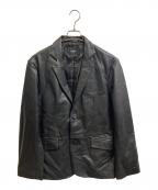 FILLMOREフィルモア）の古着「レザーテーラードジャケット」｜ブラック