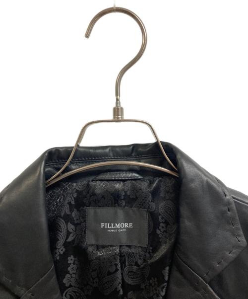 FILLMORE（フィルモア）FILLMORE (フィルモア) レザーテーラードジャケット ブラック サイズ:Lの古着・服飾アイテム