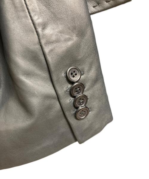 FILLMORE（フィルモア）FILLMORE (フィルモア) レザーテーラードジャケット ブラック サイズ:Lの古着・服飾アイテム