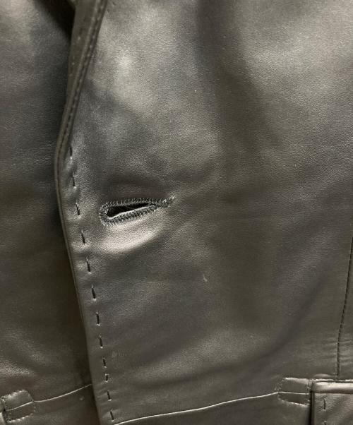FILLMORE（フィルモア）FILLMORE (フィルモア) レザーテーラードジャケット ブラック サイズ:Lの古着・服飾アイテム
