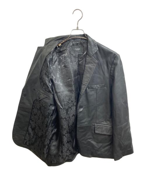 FILLMORE（フィルモア）FILLMORE (フィルモア) レザーテーラードジャケット ブラック サイズ:Lの古着・服飾アイテム