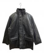Liugoo Leathersリューグーレザーズ）の古着「レザーコート」｜ブラック