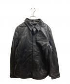 Liugoo Leathersリューグーレザーズ）の古着「レザーシャツ」｜ブラック