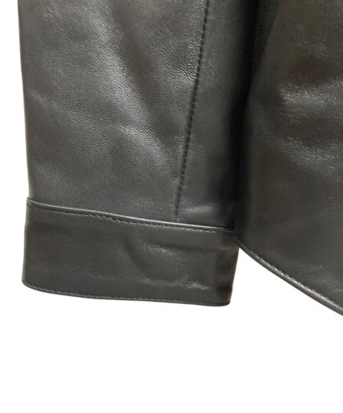 Liugoo Leathers（リューグーレザーズ）Liugoo Leathers (リューグーレザーズ) レザーシャツ ブラック サイズ:Lの古着・服飾アイテム