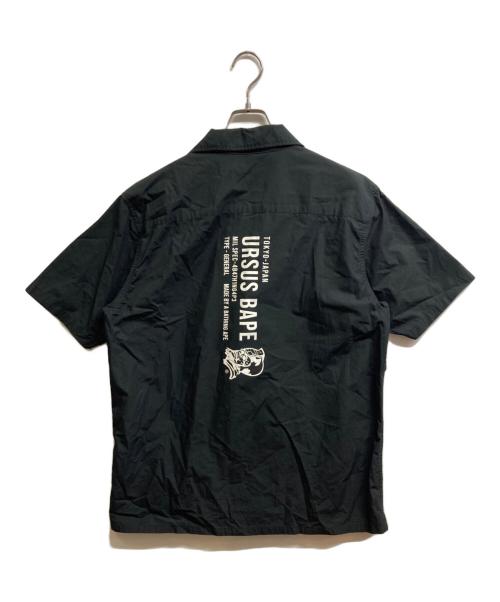 URSUS BAPE（アーサスベイプ）URSUS BAPE (アーサスベイプ) 半袖シャツ ブラック サイズ:Lの古着・服飾アイテム
