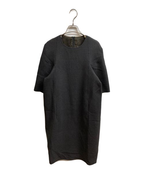 HIROKO KOSHINO（ヒロコ コシノ）HIROKO KOSHINO (ヒロコ コシノ) ボックスシルエットワンピース ブラウン サイズ:38の古着・服飾アイテム