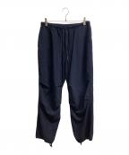 COMOLIコモリ）の古着「ウール ニータックパンツ」｜ネイビー