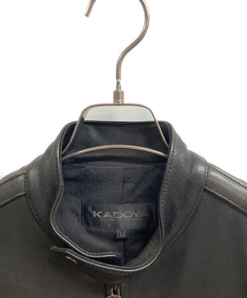 KADOYA（カドヤ）KADOYA (カドヤ) カウレザーシングルライダースジャケット ブラック サイズ:LLの古着・服飾アイテム