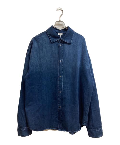 LOEWE（ロエベ）LOEWE (ロエベ) 24AW ANAGRAM OVERSHIRT インディゴ サイズ:52の古着・服飾アイテム