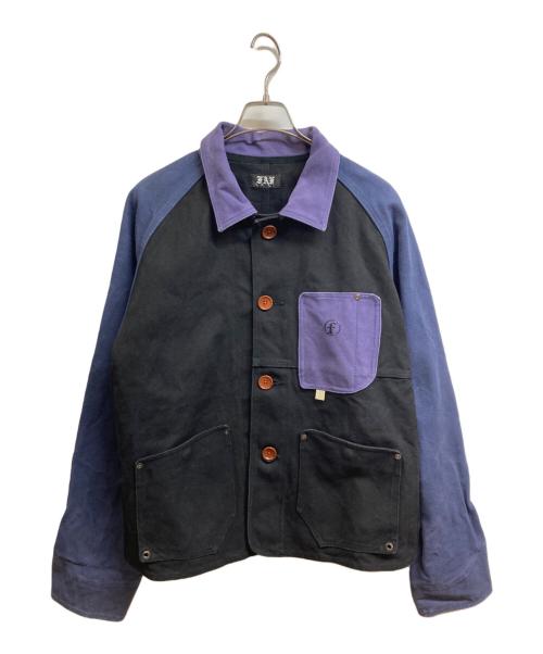 Fake As Flowers（フェイク アス フラワーズ）FAKE AS FLOWERS (フェイク アス フラワーズ) 23SS Worker Jacket ブラック×パープル サイズ:3の古着・服飾アイテム
