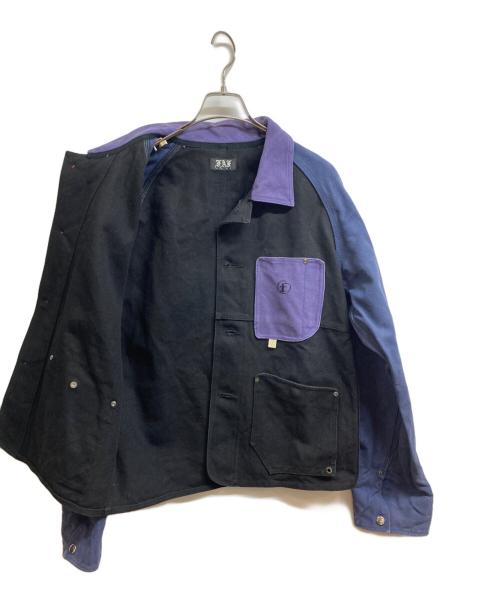 Fake As Flowers（フェイク アス フラワーズ）FAKE AS FLOWERS (フェイク アス フラワーズ) 23SS Worker Jacket ブラック×パープル サイズ:3の古着・服飾アイテム