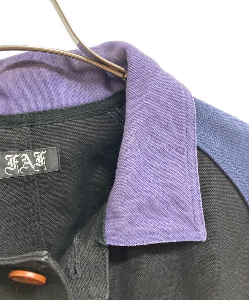 Fake As Flowers（フェイク アス フラワーズ）FAKE AS FLOWERS (フェイク アス フラワーズ) 23SS Worker Jacket ブラック×パープル サイズ:3の古着・服飾アイテム