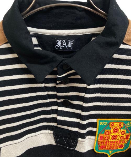 Fake As Flowers（フェイク アス フラワーズ）Fake As Flowers (フェイク アス フラワーズ) ボーダーラガーシャツ ホワイト×ブラック サイズ:3の古着・服飾アイテム