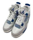 NIKEナイキ）の古着「AIR JORDAN 4 RETRO MILITARY ハイカットスニーカー」｜ホワイト×ブルー