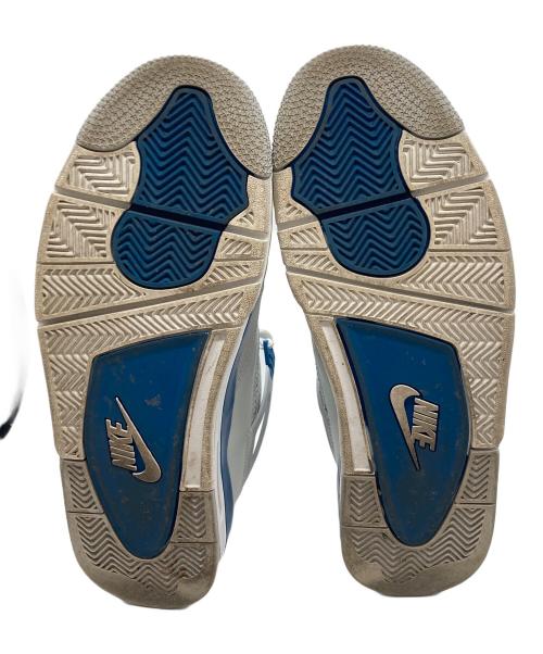 NIKE（ナイキ）NIKE (ナイキ) AIR JORDAN 4 RETRO MILITARY ハイカットスニーカー ホワイト×ブルー サイズ:US10.5の古着・服飾アイテム