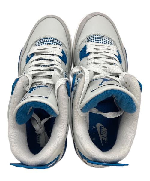 NIKE（ナイキ）NIKE (ナイキ) AIR JORDAN 4 RETRO MILITARY ハイカットスニーカー ホワイト×ブルー サイズ:US10.5の古着・服飾アイテム