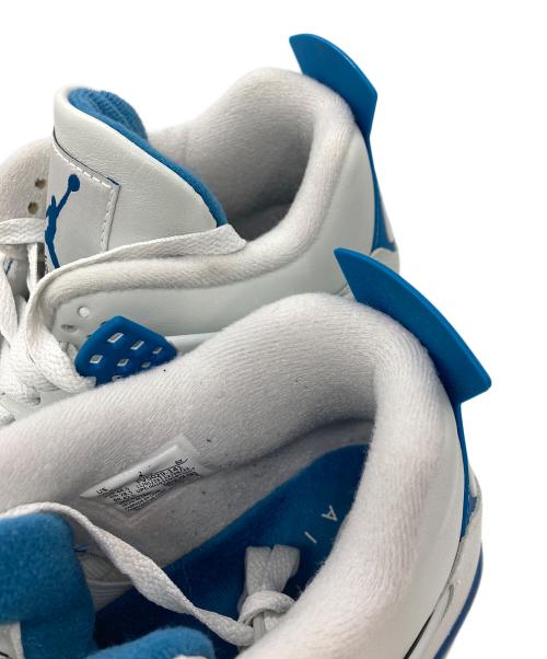 NIKE（ナイキ）NIKE (ナイキ) AIR JORDAN 4 RETRO MILITARY ハイカットスニーカー ホワイト×ブルー サイズ:US10.5の古着・服飾アイテム