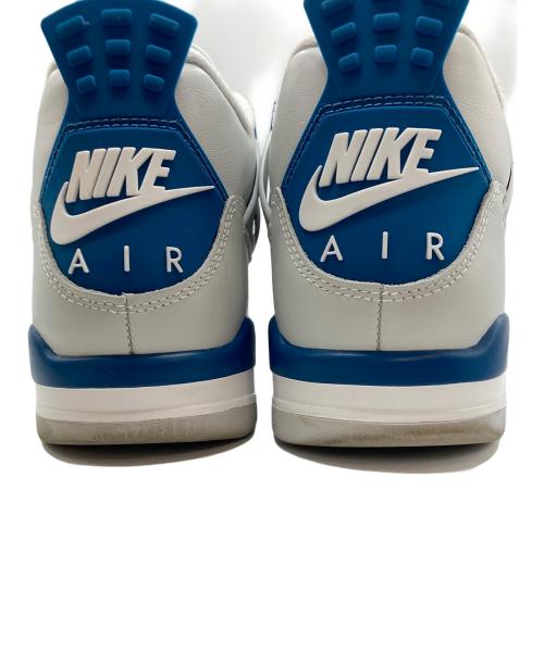 NIKE（ナイキ）NIKE (ナイキ) AIR JORDAN 4 RETRO MILITARY ハイカットスニーカー ホワイト×ブルー サイズ:US10.5の古着・服飾アイテム