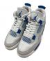 NIKE（ナイキ）の古着「AIR JORDAN 4 RETRO MILITARY ハイカットスニーカー」｜ホワイト×ブルー