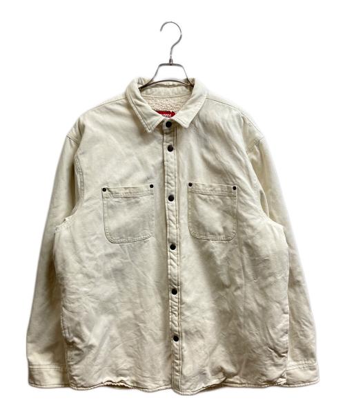 SUPREME（シュプリーム）Supreme (シュプリーム) 24FW Faux Shearling Lined Work Shirt アイボリー サイズ:XLの古着・服飾アイテム
