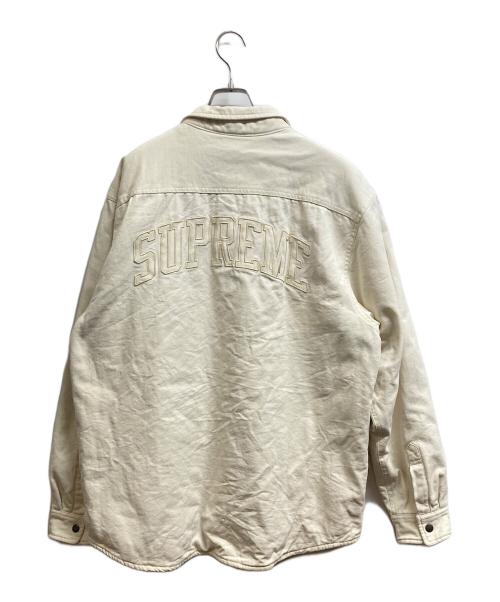 SUPREME（シュプリーム）Supreme (シュプリーム) 24FW Faux Shearling Lined Work Shirt アイボリー サイズ:XLの古着・服飾アイテム