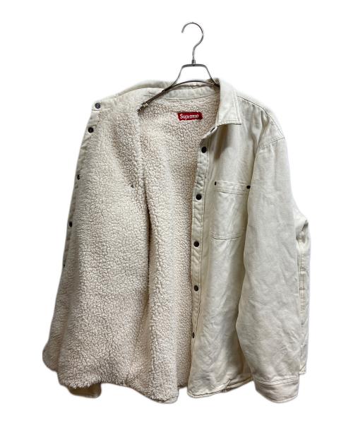 SUPREME（シュプリーム）Supreme (シュプリーム) 24FW Faux Shearling Lined Work Shirt アイボリー サイズ:XLの古着・服飾アイテム