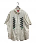 SUPREMEシュプリーム）の古着「23SS Needlepoint S/S Shirt」｜ホワイト