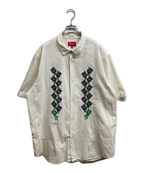 SUPREME（シュプリーム）Supreme (シュプリーム) 23SS Needlepoint S/S Shirt ホワイト サイズ:XLの古着・服飾アイテム