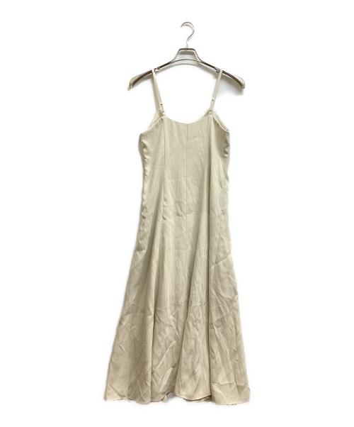 anuans（アニュアンス）anuans (アニュアンス) レイヤードアシメフレアキャミワンピース ベージュ サイズ:Freeの古着・服飾アイテム