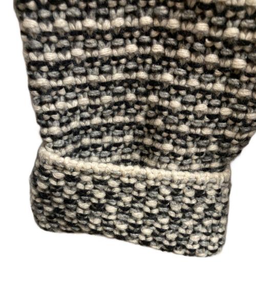 MaxMara（マックスマーラ）MaxMara (マックスマーラ) ボーダーvネックニット ブラック サイズ:Lの古着・服飾アイテム