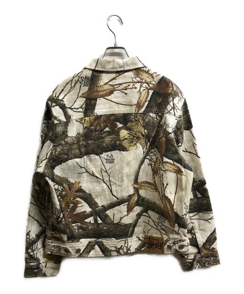 stussy（ステューシー）stussy (ステューシー) Zip Work Jacket Realtree ホワイト サイズ:Sの古着・服飾アイテム