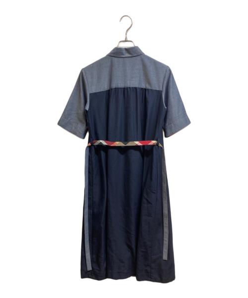 BLUE LABEL CRESTBRIDGE（ブルーレーベルクレストブリッジ）BLUE LABEL CRESTBRIDGE (ブルーレーベルクレストブリッジ) ライトドライ ダンガリーシャツドレス ネイビー サイズ:36の古着・服飾アイテム