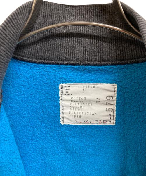 sacai（サカイ）sacai (サカイ) ナイロン切替スウェットフライトジャケット グレー サイズ:1の古着・服飾アイテム