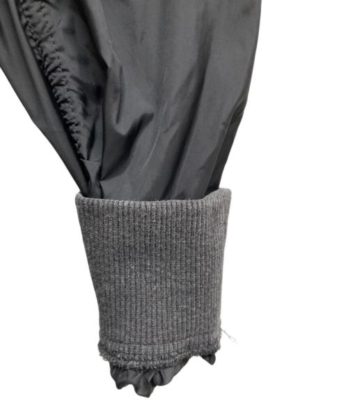 sacai（サカイ）sacai (サカイ) ナイロン切替スウェットフライトジャケット グレー サイズ:1の古着・服飾アイテム