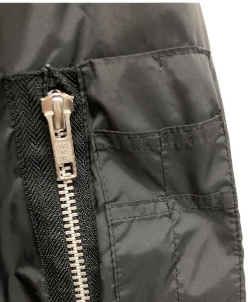 sacai（サカイ）sacai (サカイ) ナイロン切替スウェットフライトジャケット グレー サイズ:1の古着・服飾アイテム