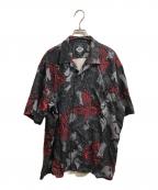BUDSPOOL×Gakkinバッズプール×ガッキン）の古着「25SS 三艶蝶 HAWAIIAN SHIRT」｜ブラック×レッド