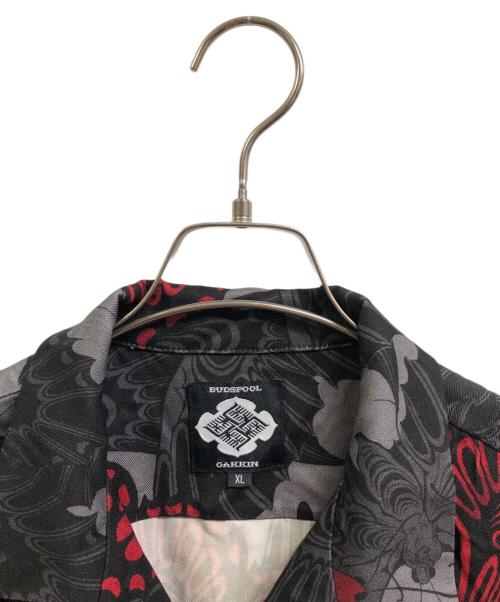 BUDSPOOL（バッズプール）BUDSPOOL (バッズプール) GAKKIN (ガッキン) 25SS 三艶蝶 HAWAIIAN SHIRT ブラック×レッド サイズ:XLの古着・服飾アイテム