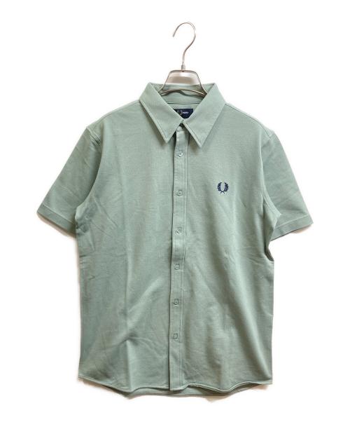 FRED PERRY（フレッドペリー）FRED PERRY (フレッドペリー) BEAMS (ビームス) 別注鹿の子シャツ グリーン サイズ:M 未使用品の古着・服飾アイテム