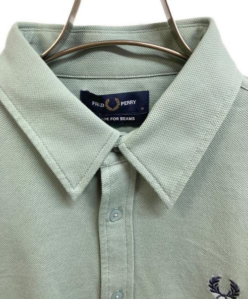 FRED PERRY（フレッドペリー）FRED PERRY (フレッドペリー) BEAMS (ビームス) 別注鹿の子シャツ グリーン サイズ:M 未使用品の古着・服飾アイテム