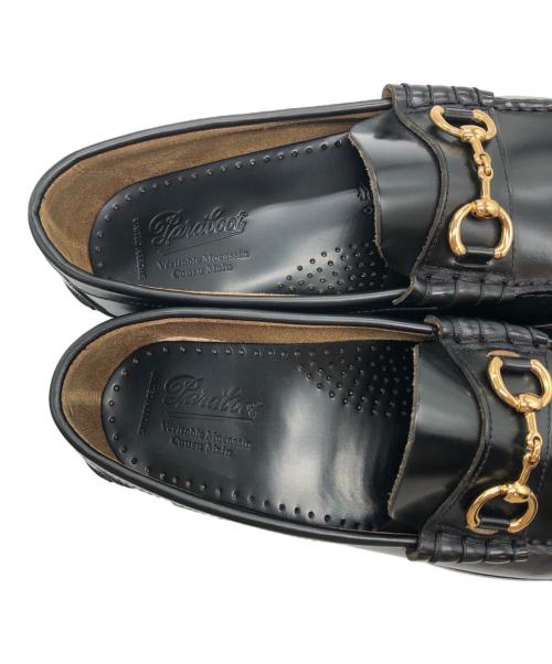 PARABOOT（パラブーツ）PARABOOT (パラブーツ) UNITED ARROWS (ユナイテッドアローズ) 別注ビットデッキローファー ブラック サイズ:8　1/2の古着・服飾アイテム