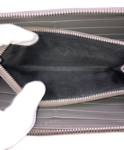 Saint Laurent Paris（サンローランパリ）Saint Laurent Paris (サンローランパリ) ラウンドファスナー 長財布 グレーの古着・服飾アイテム