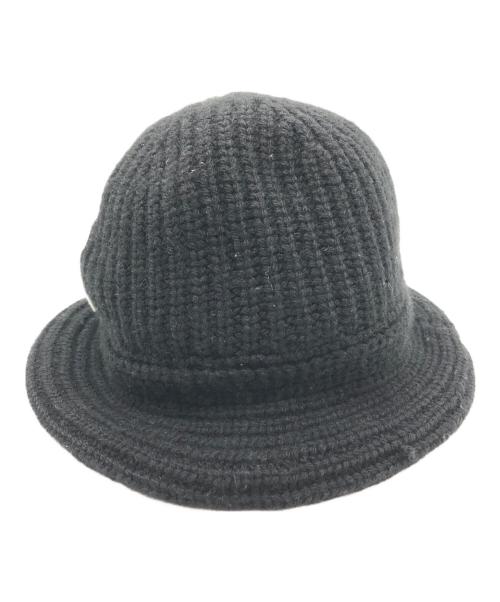 CELINE（セリーヌ）CELINE (セリーヌ) トリオンフ クロシェ ニット帽 ブラックの古着・服飾アイテム