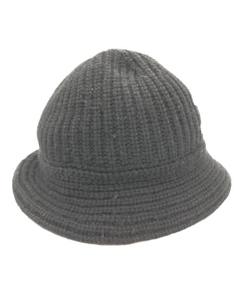 CELINE（セリーヌ）CELINE (セリーヌ) トリオンフ クロシェ ニット帽 ブラックの古着・服飾アイテム